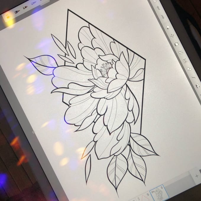 Gig Preview - Create an outline tattoo design