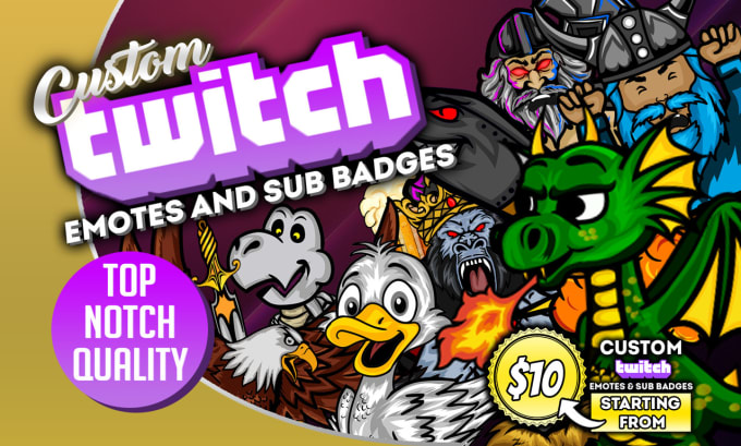 Gig Preview - Create amazing custom twitch emotes or sub badges