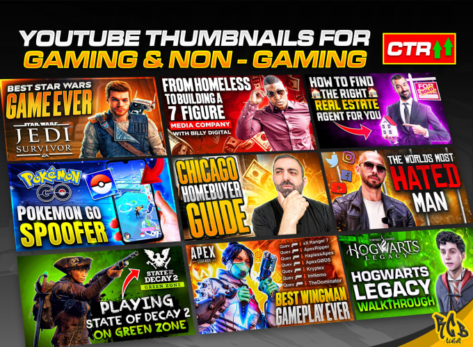 Gig Preview - Design gaming youtube thumbnails