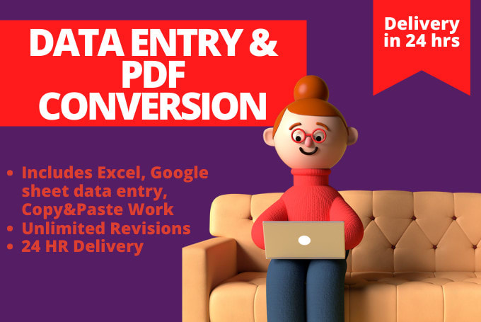 Gig Preview - Do fast and accurate data entry and PDF conversions