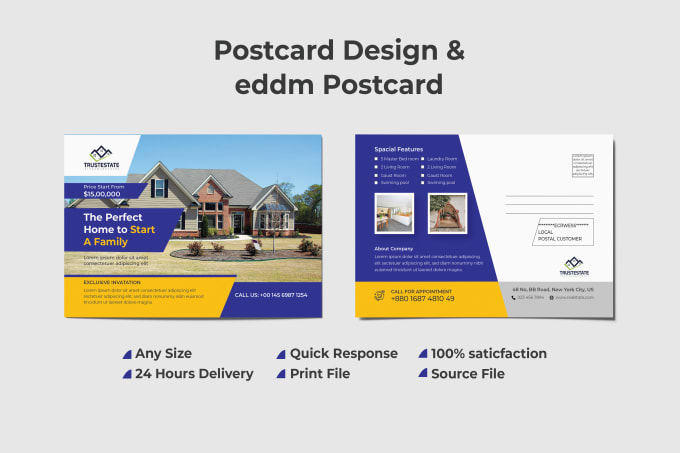 Gig Preview - Do business postcard or eddm postcard