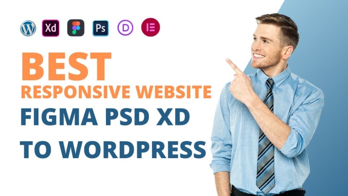 Gig Preview - Convert psd, xd, ai, figma to wordpress website design using elementor pro