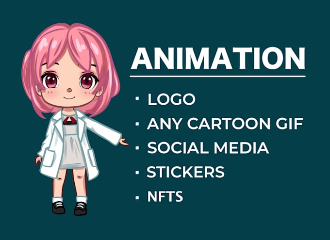 Gig Preview - Do cartoon animation, chibi, anime, loop, logo in gif  video