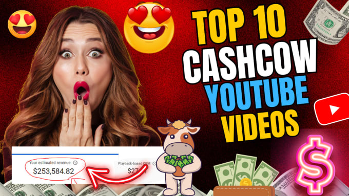 Gig Preview - Make top ten youtube cash cow faceless videos and a yt automation channel