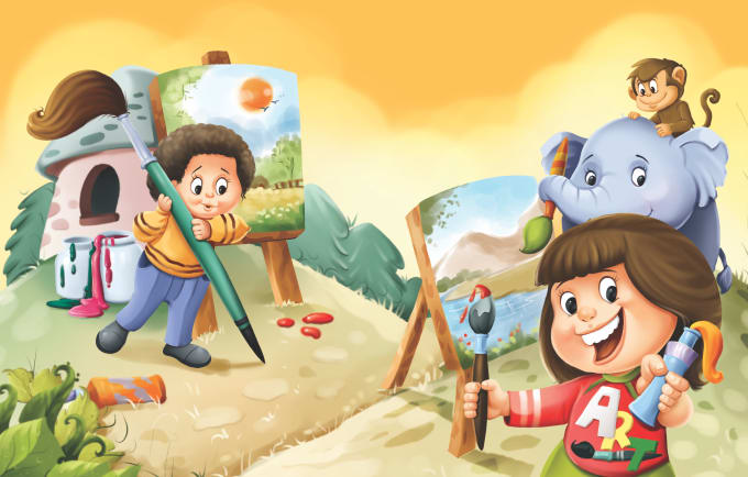 Gig Preview - Do children book illustration