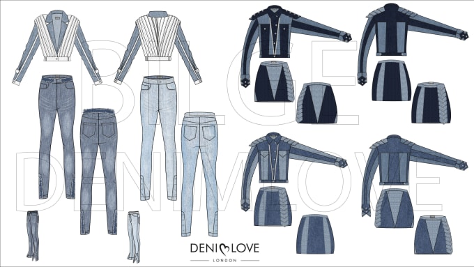 Gig Preview - Create denim collections with tech pack