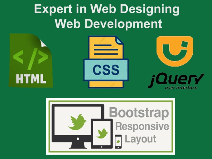 Gig Preview - Design any kind of webpage using HTML CSS bootstrap jquery