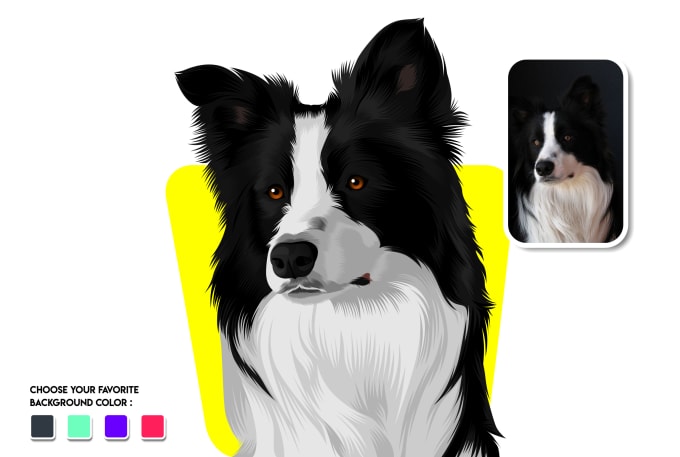 Gig Preview - Draw your pet into vector art cartoon