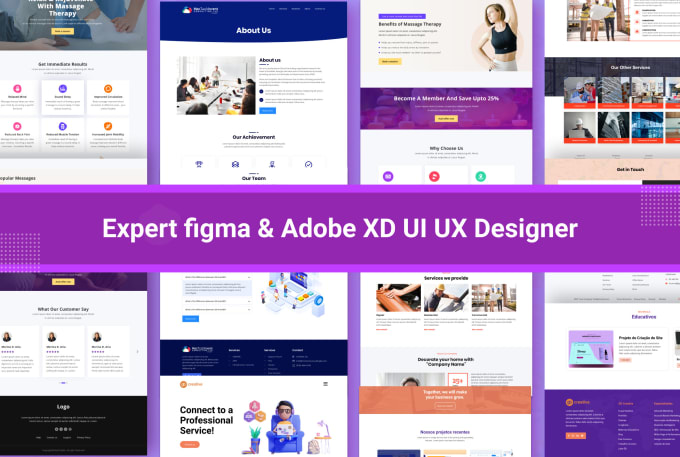 Gig Preview - Design modern homepage, landing page ui ux design adobe xd , figma