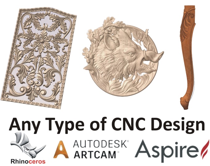 Gig Preview - Create any type of cnc design in aspire or artcam