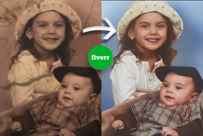 Gig Preview - Restore, fix blurry old photos and colorize images