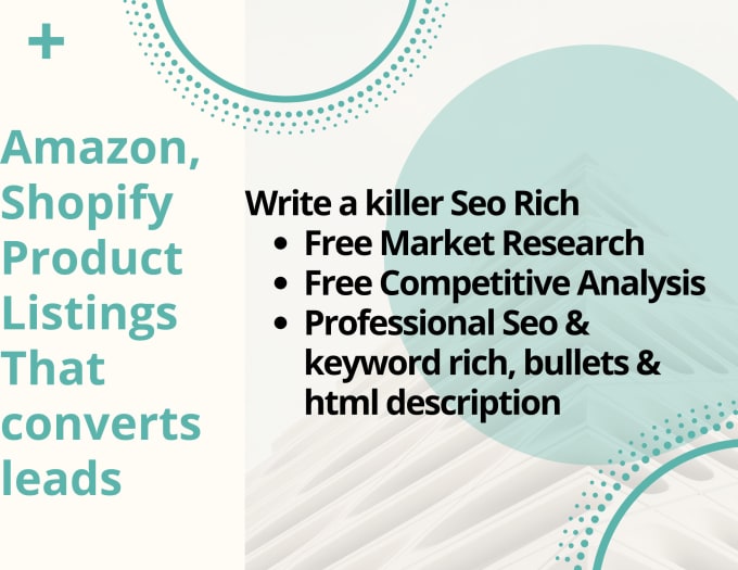 Bestseller - do product copywriting for description, amazon and shopify