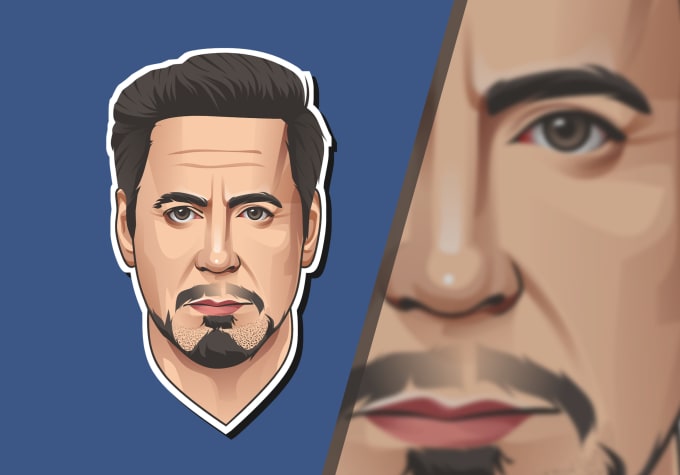 Gig Preview - Draw your portrait face into character vector cartoon art