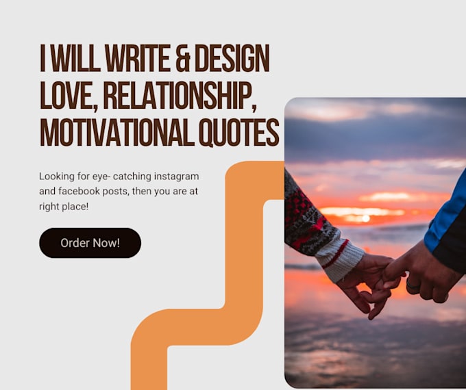 Gig Preview - Write and design love, relationship, motivational quotes