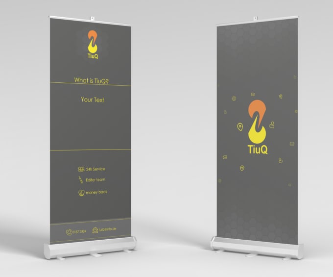 Gig Preview - Design roll up, retractable banner and premium trade show backdrop