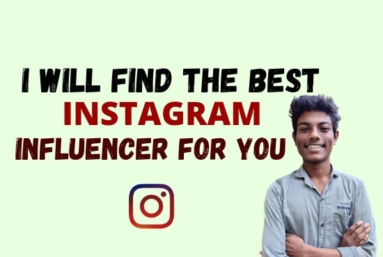 Gig Preview - Find best instagram influencers for your niche