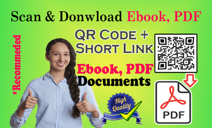 Gig Preview - Create scan and download qr code and short link for ebook , PDF file