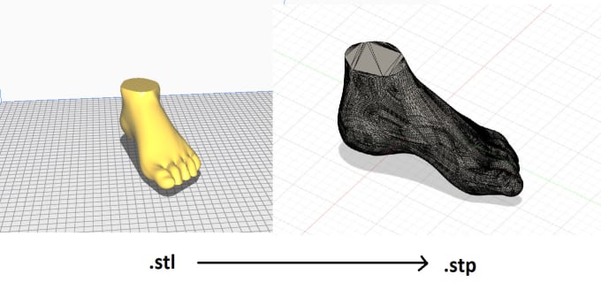 Gig Preview - Convert your stl file into a step file