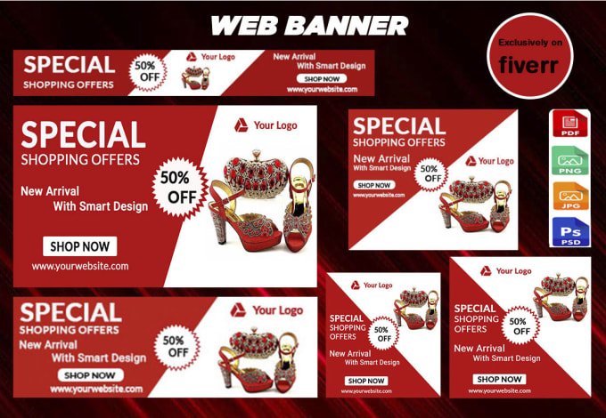 Gig Preview - Design creative web banner, social media ads, fb post and cover professionally