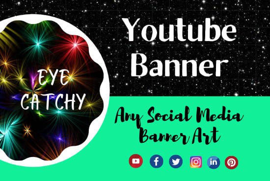 Gig Preview - Design eye catchy youtube, any social media banner art