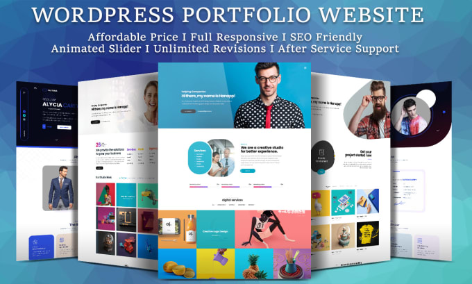 Gig Preview - Create portfolio website with wordpress resume website