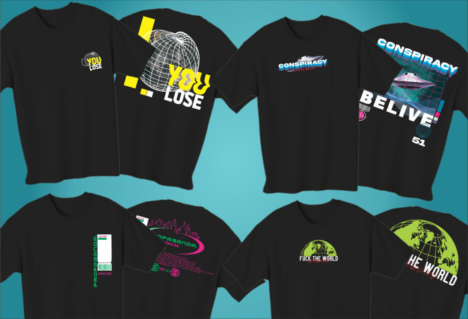 Gig Preview - Create graphic shirt design for your clothing brand