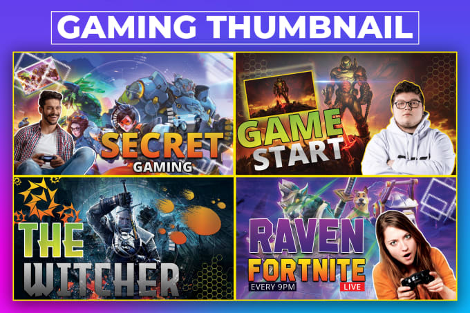 Gig Preview - Design youtube gaming thumbnail