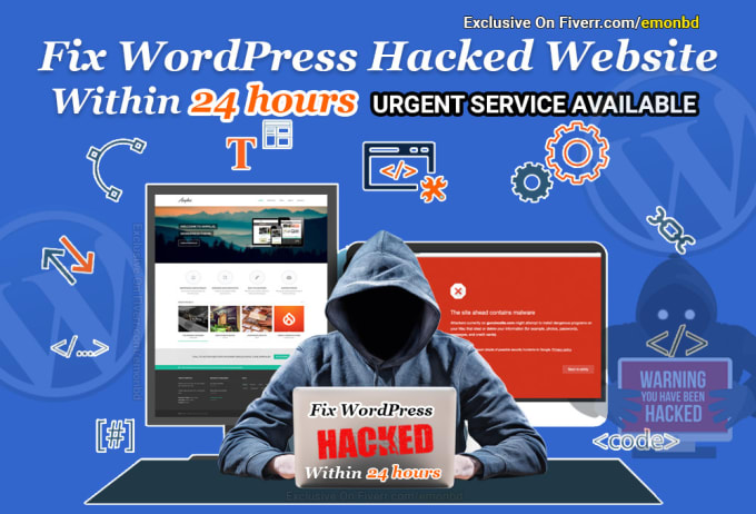 Gig Preview - Fix wordpress hacked website and clean malware