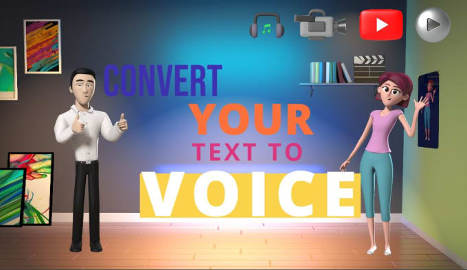 Gig Preview - Convert your text to real human or ai voice