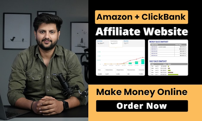 Gig Preview - Create autopilot amazon affiliate website store with clickbank and autoblog