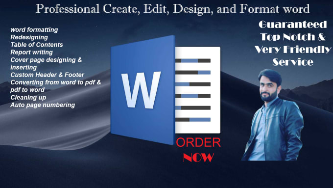 Gig Preview - Professionally format and design microsoft word document