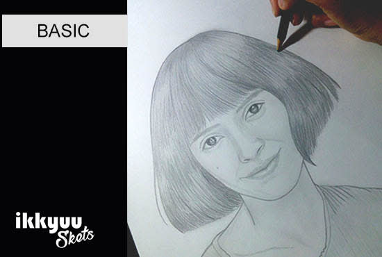 Gig Preview - Draw pencil from portrait into realistic caricature