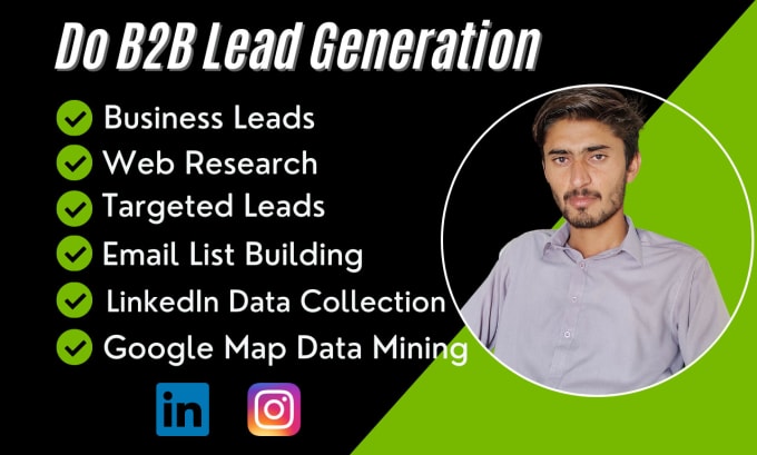 Gig Preview - Create b2b leads list for any business niche