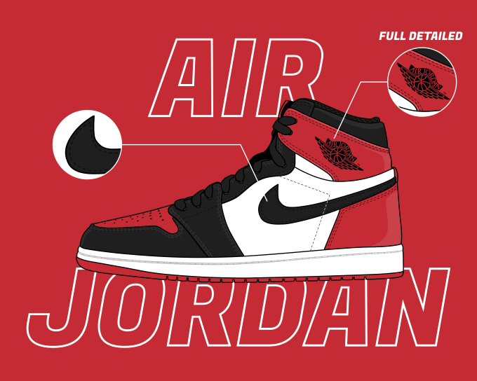 Gig Preview - Design full detail vector illustration of your sneakers