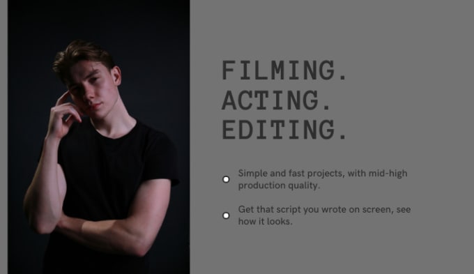 Gig Preview - Produce and act out your short script or monologue