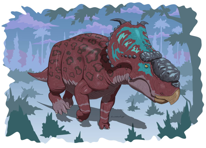 Gig Preview - Create a dinosaur illustration for you