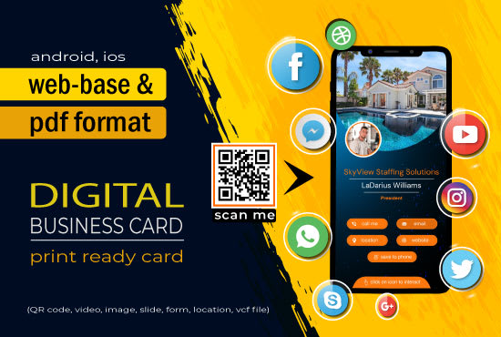 Gig Preview - Create printable and clickable digital business card