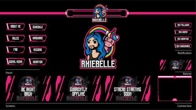 Gig Preview - Design stream overlay package for twitch, youtube, kick