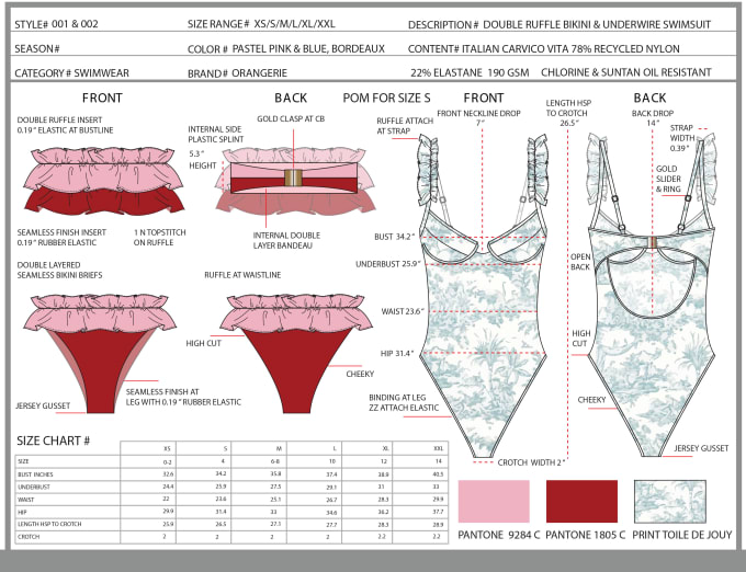 Gig Preview - Design your swimwear collection and advanced tech packs