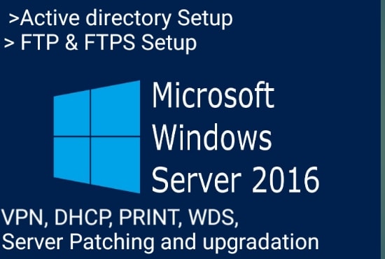 Gig Preview - Configure active directory, dns, ftp, dhcp, gpo