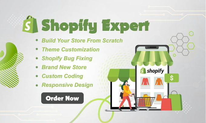 Gig Preview - Be your shopify developer for custom shopify store