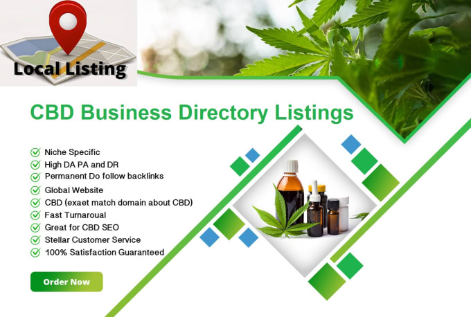 Gig Preview - Submit your business on top cannabis, cbd directories to get on the google map