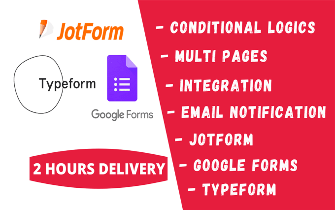 Gig Preview - Create online jotform, google form,  typeform, survey form