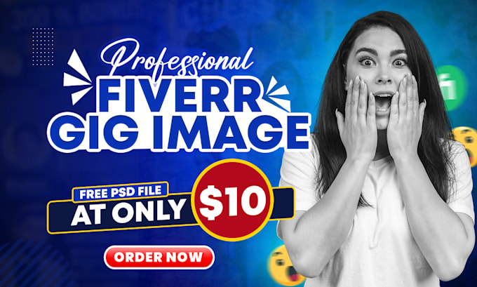 Gig Preview - Design fiverr gig image and gig thumbnail picture cover