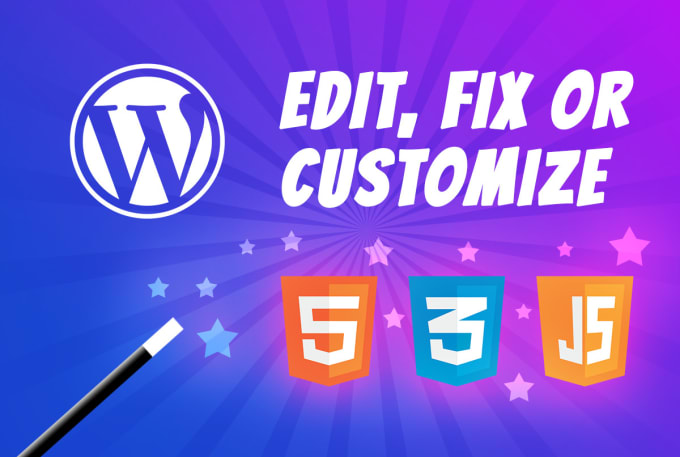 Gig Preview - Edit, fix or customize your wordpress using HTML, CSS or js