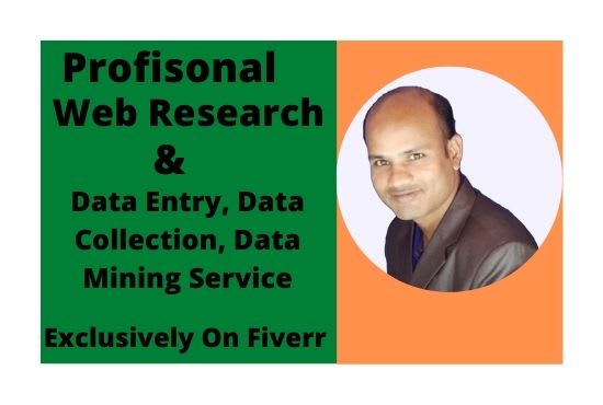 Gig Preview - Be your virtual assistant for web research and data entry lead generation