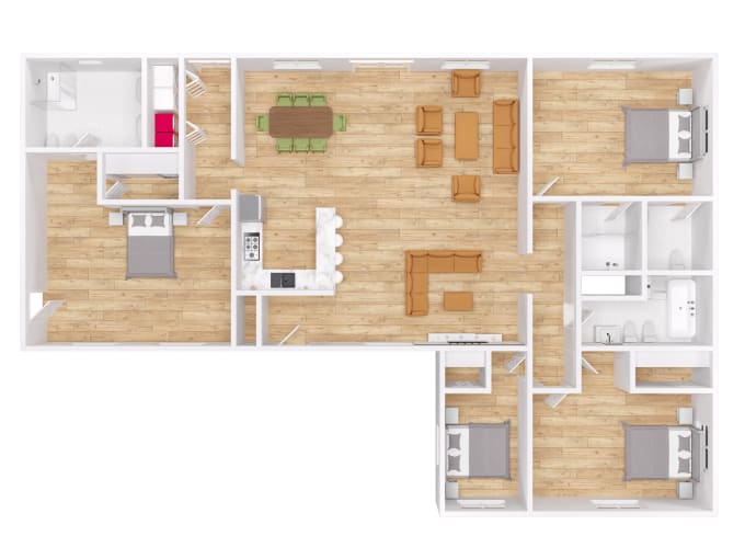 Gig Preview - Do 3d floor plan , interior and exterior design quickly