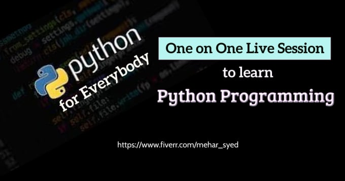 Gig Preview - Tutor and teach you learn python programming