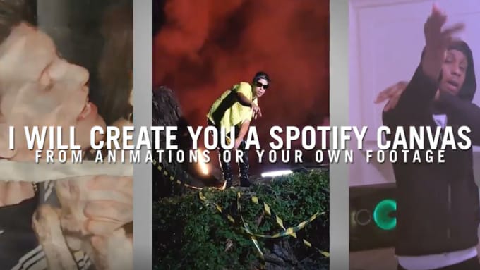 Gig Preview - Make a spotify canvas with animations or your own footage