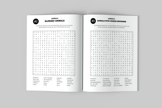 Gig Preview - Create word search puzzle book for amazon KDP